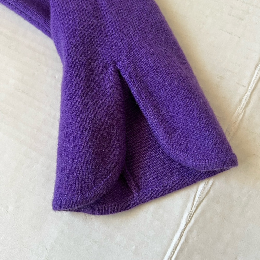 Annie’s Eye Cashmere V Neck Sweater L Liliac - Picture 7 of 9